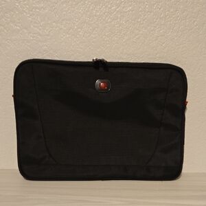 Wenger Black Laptop Sleeve with Red Accent